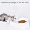 Marchul 3 in 1 Cat Bowl, Cat Food and Water Bowl Set, 10°Tilted Cat Food Bowl, Raised Cat Bowl with Automatic Water Dispenser Bottle, Detachable Wet and Dry Cat Dishs for Cat and Puppy