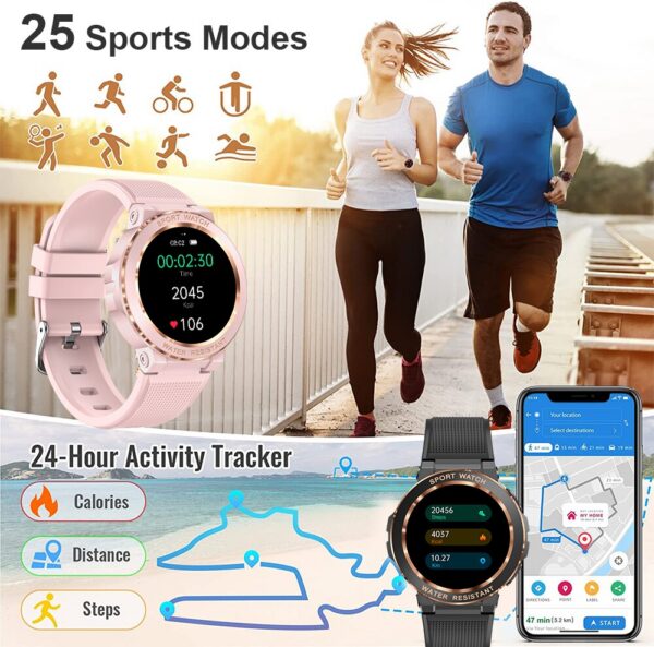 MELANDA Sport Smart Watch Women Bluetooth Call Smartwatch IP68 Waterproof Fiess Tracker Health Monitoring for IOS Android 60