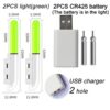 Fishing Light Stick Rod LED CR425 3.6V Lithium Battery USB Charge Kit Pesca Tool Luminous Tackle Night Bright Fluorescent Lamp