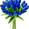 Mandy's 20pcs Yellow Artificial Tulip Silk Fake Flowers 13.5" for Mother's Day Easter Valentine’s Day Gifts in Bulk Home Kitchen Wedding Decorations