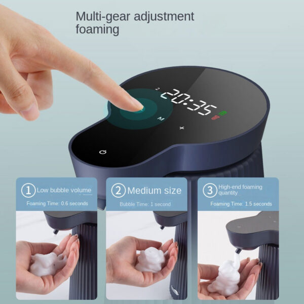 0d34ec42e1ef5eb4 500ML Automatic Foam Dispenser Large Screen Time Display Touchless Infrared Sensor Liquid Soap hine Pump Hand Sanitizer