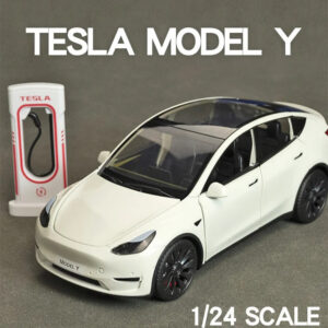 1:24 Tesla Y 3 S Metal Alloy Diecast Model Sound And Light Children's Toy Collectibles Birthday Gifts