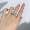 0d5dc037cad38a06 3.26cttw All Moissanite Rings GRA Woman Sparkling Diamond Wedding Band Anniversary Engagement Ring Sterling Sier Jewelry