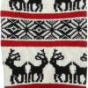0d7b27d662b962c5 White Embroidery Snowflake Ugly Vintage Knit Reindeer Holiday Festive Christmas Dog Sweater Dress for Puppy,X-Small (XS) Size Back Length 9"