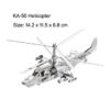 3D Metal Military J-20 J-10B SU-34 KA-50 Fighter UFO RAH-66 Helicopter DIY Handmade Assemble Model Jigsaw Puzzles