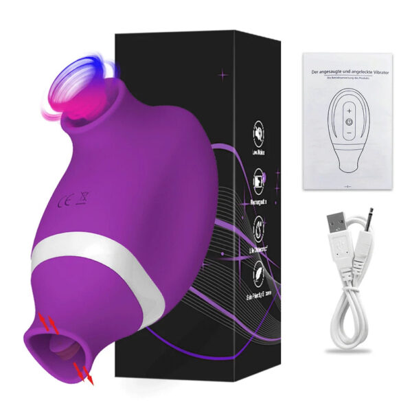0d8dc31fb6f512f8 2 in 1 Clitoris Sucking Vibrator for Women Vibrating Egg Licking Oral Clit Vacuum Stimulator Female Goods Sex Toys for Adults