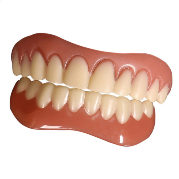 0d9028720367dd33 Silicone Upper And Lower Veneer Comfortable Denture Whitening Concealer Temporary False Teeth