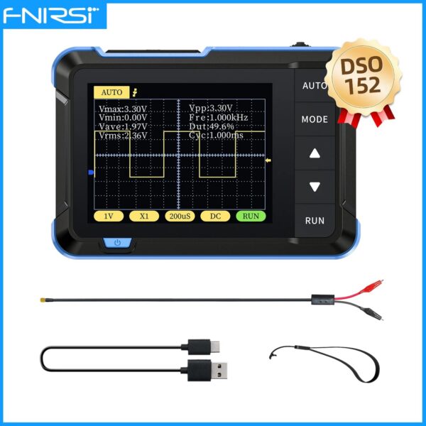 0d9d491e6f903203 FNIRSI New DSO510 DSO152 DSO153 Mini Handheld Digital 2 IN 1 Oscilloscope Portable 48MS/s 10MHz Bandwidth Electronic Repair Tool