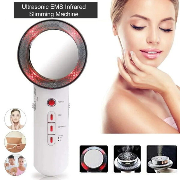 0d9d5ca259ce0dc1 3 In 1 EMS Ultrasonic Cavitation Weight Lose Facial Lifting Body Slimming Massager Galvanic Infrared Lipo Fat Burner Machine