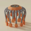 0db415c79f7c4c22 20Massage Heads Orange Scalp Head Massager Red Light Vibrator Octopus Scratcher For Relaxation Stress Migraine