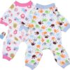 0dbabd6b586d9d83 2-Pack Dog Clothes Dogs Cats Onesie Soft Dog Pajamas Cotton Puppy Rompers Pet Jumpsuits Cozy Bodysuits for Small Dogs and Cats