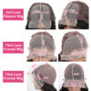 Wigs Jerry Curly Front 13x4 Transparent Lace For Women 4x4 Closure Short Bob Human Hair Wig 8-14inch