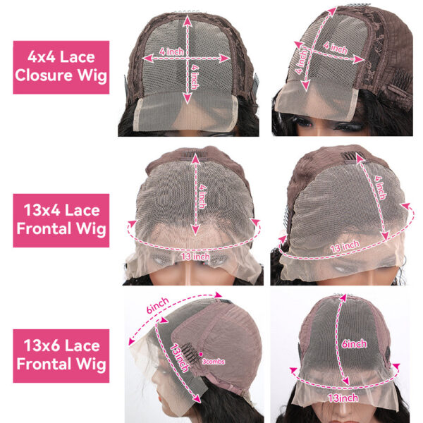 Wigs Jerry Curly Front 13x4 Transparent Lace For Women 4x4 Closure Short Bob Human Hair Wig 8-14inch