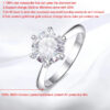 Smyoue GRA Certified 1-5CT Moissanite VVS1 Lab Diamond Solitaire Ring for Women Engagement Promise Wedding Band Jewelry