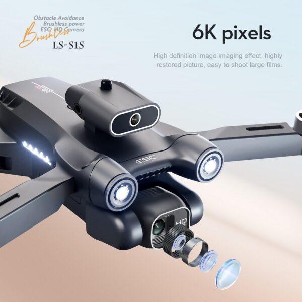 0dd520b904efe166 S1S Brushless Drone 4k Professional 8K HD Camera 5G Wifi FPV Obstacle Avoidance Aerial Photography Foldable Quadcopter RC Dron