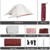 BISINNA Ultralight Camping Tent Backpack Tent 20D Nylon Waterproof Outdoor Hiking Travel Tent Cycling Tent 1-2 Person