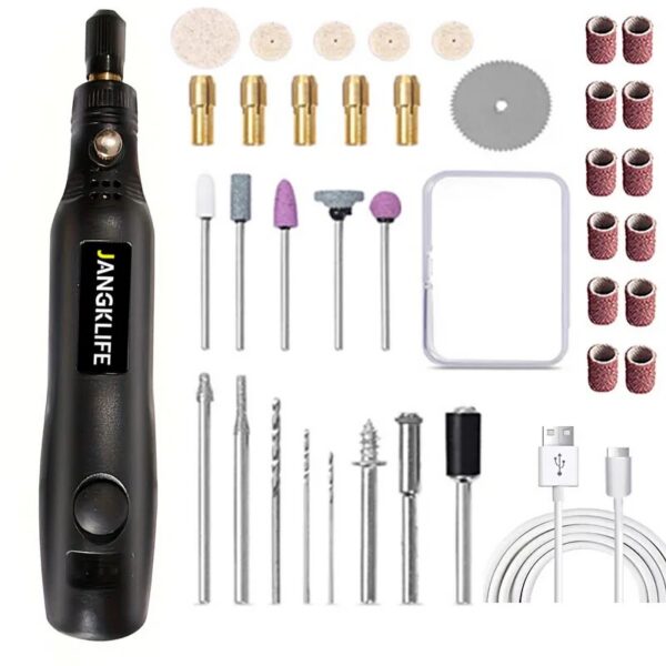 0df85080b45aff14 USB Cordless Rotary Tool Kit Woodworking Engraving Pen DIY For Jewelry Metal Glass Mini Wireless Drill