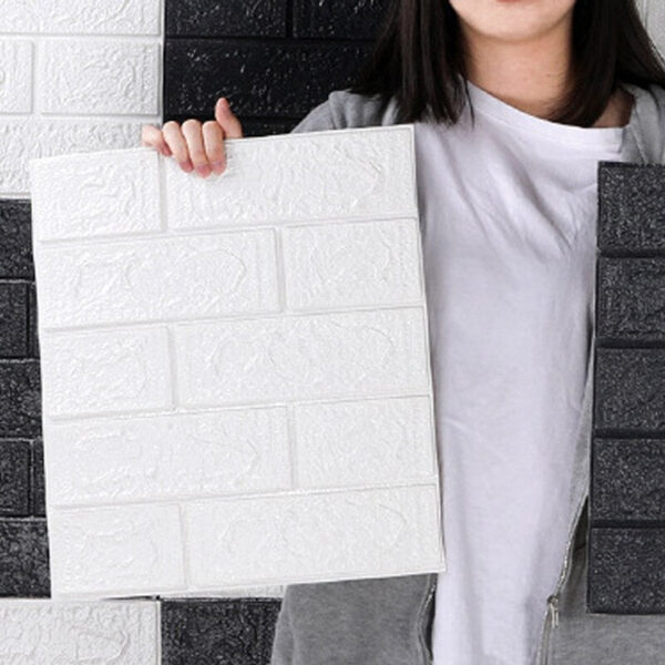 0dfc0c66218d9e74 3D Three-dimensional Wall Self-adhesive Wallpaper Anti-collision Decorative Stickers 10pc