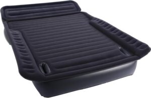 SUV Air Mattress, 9.8 Inch Height Full Size with Mattress 'Wings', USB Wireless Rechargeable Pump & 2 Pillows for Mid/Large SUVs, Road Trips, Camping, Supports 600lbs-2 Year Warranty