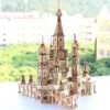0e0ecd7fe3937eae 3D Wooden Puzzle Saint Basil's Cathedral Building House Kits Castle Villa Model Jigsaw Teen DIY Toys For Children Kids Gift