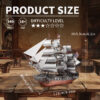 0e1e853ff38895a6 Piececool 3D Metal Puzzles Saig Frigate Boat Model Building Kits Assembly DIY Kit for Adult Brain Teaser
