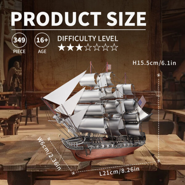 0e1e853ff38895a6 Piececool 3D Metal Puzzles Saig Frigate Boat Model Building Kits Assembly DIY Kit for Adult Brain Teaser
