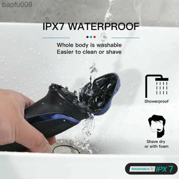 0e335a9f168c776a Original VGR 3D Floating Head Rotary Shaver For Men Waterproof Beard Electric Razor Face Shaving hine Rechargeable L230520