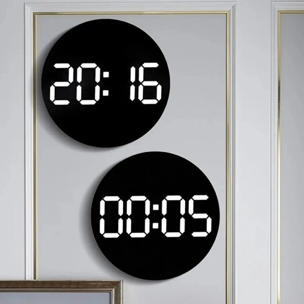 0e45d0aaabe45f1a 10inch LED Large Digital Wall with Remote Control Temperature Humidity Date Week Display Countdown Timing Clock Home Decor