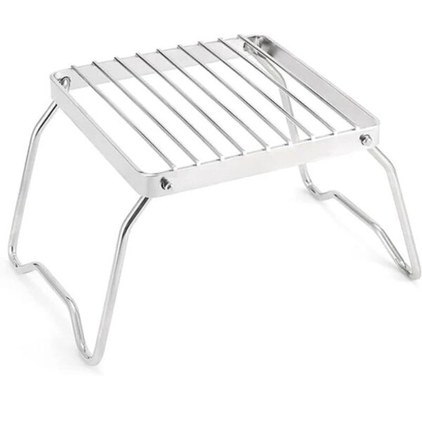 0e51164a4da2a16b Outdoor Stainless Steel Stove Camping Portable Folding Mini Barbecue Rack Set Pot Baking Tray Holder