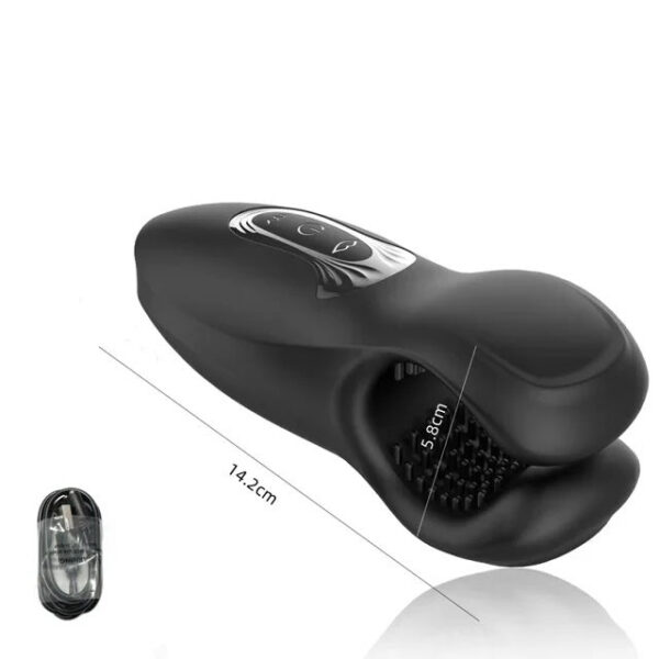 0e51cdfaee26f1c3 Trainers Massagers 10-Frequency Electric Glans Vibrators Men's Delay hines Bite Size Masturbators Sex Toys