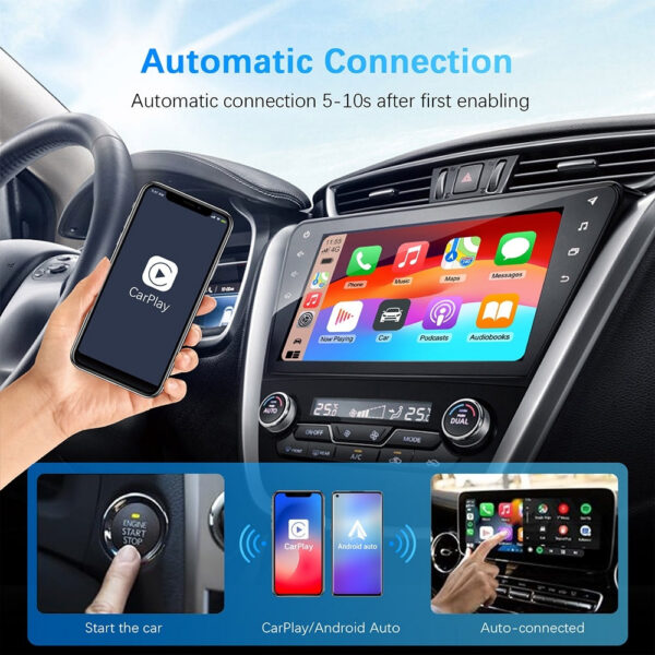 0e5c59b1877747f9 Carplay Adapter Android Auto Wireless Smart Dongle 2in1 For Voo Benz Audi Kia Hyundai VW Mazda Cadillac MG Peugeot