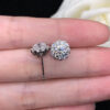 Solid 14K White Gold AU585 Platinum PT950 0.4 Carat Diamond Stud Earrings Moissanite Simple Atmosphere Earrings