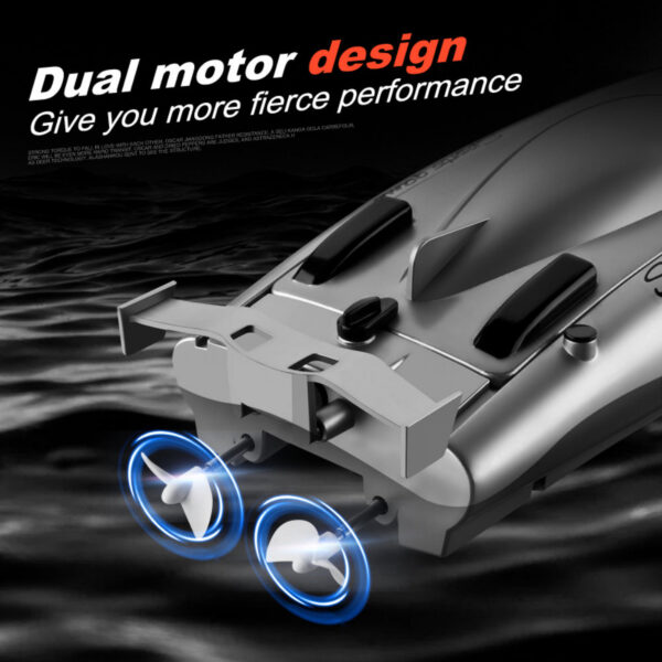 2.4G Radio Rc 30Km/h Racing Boat High Speed Speedboat 20Mins Battery 2 Ch Dual Motor Waterproof Remote Control Ship Toy Boy