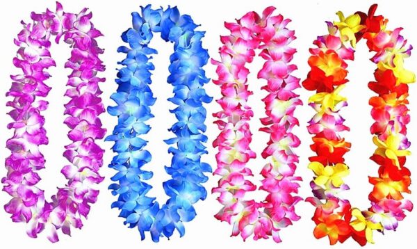 0e8c33c6d8f192b9 Hawaiian Hula Leis Dance Garland Artificial Flowers Neck Loop for Luau Party Costumes (Pink)