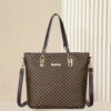 0e9ec6c1c7926518 6pcs Tote Bag Boston Bag Clutch Purse Set, PU Leather Textured Shoulder Bag, Casual Versatile Commuter Bag