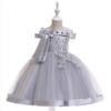 Off-shoulder Women's Gown Tank Bow Beaded Detailing Princess Dress For Girls