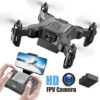 4DRC V2 Mini HD Camera WiFi Fpv Air Pressure Altitude Hold Black And Gray Foldable Quadcopter RC Drone Toy