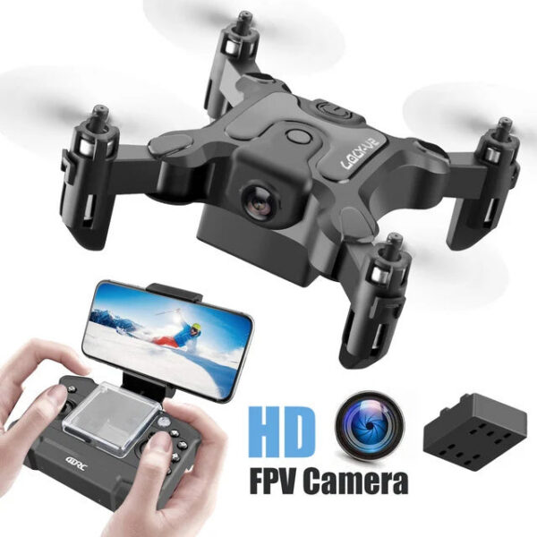 4DRC V2 Mini HD Camera WiFi Fpv Air Pressure Altitude Hold Black And Gray Foldable Quadcopter RC Drone Toy
