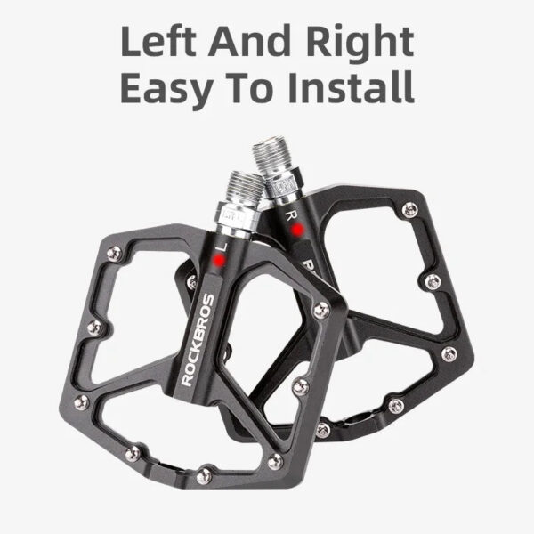 0ec6fe9b37cffb24 ROCKBROS Bike Pedals Aluminum Alloy Anti-slip Bicycle Pedals Ultralight Sealed Bearing One-piece MTB Road Mountain Cycling Pedal