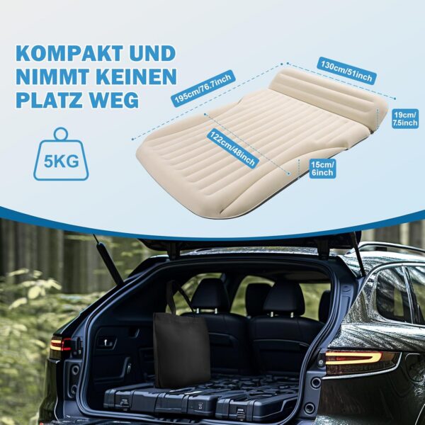 Ciremiv Auto Matratze mit dem Umfassendsten Auto Camping Schlafzubehör | Auslaufsichere, Bequeme, Langlebige Auto Luftmatratze | Luftbetten with Luftpumpe | für SUV Minivan MPV Road Trip Dachzelt