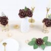 0ecc3f24281dbbfa IPOPU Artificial Flowers, 25pcs Foam Glitter Roses Glitter Foam Rose Foam Rose with Stem for DIY Wedding Bridal Bouquet Home Party Decoration(Coffee)