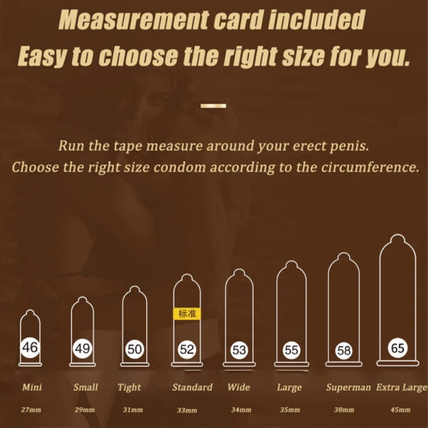Ultra Thin Large Condom 55/56/58/60mm Penis Sleeves Condom Lubricant Glossy Natural Latex Adult Erotic Safer Sex Products
