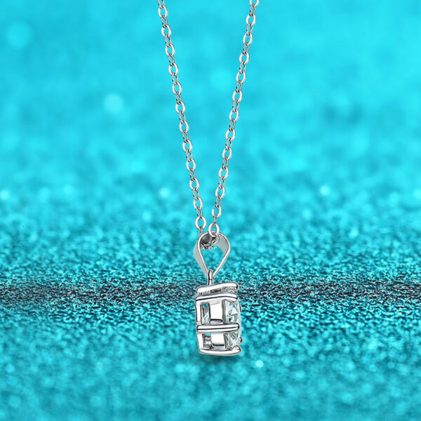 Smyoue D Color 1 2 3 Carat Moissanite Necklace For Women Six Prong Simulated Diamond Pendant Sterling Sier Wedding Jewelry