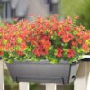 0edbd19b365fff0a Grunyia 10 Bundles Artificial Flowers Outdoor UV Resistant Fake Flowers No Fade Faux Plants Garden Porch Window Box Decorating (White)