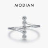 0ef51dae7fa52e2b MODIAN Authentic Sterg Sier Fashion Delicate Finger Rings For Women Wedding Engagement Fine Jewelry Anel Accessories