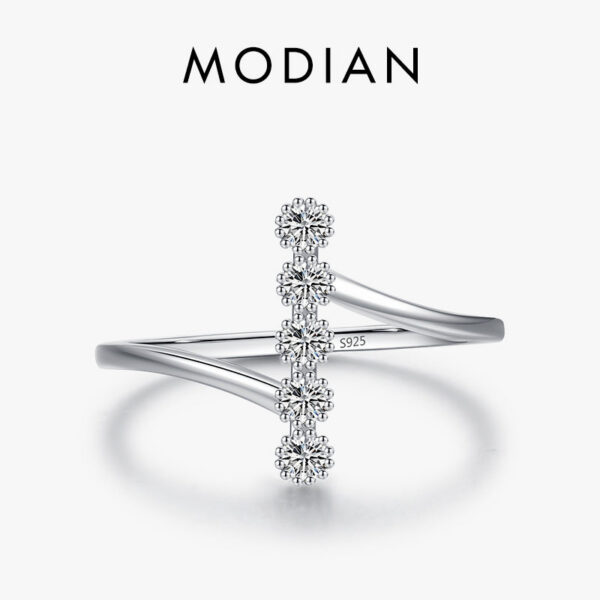 0ef51dae7fa52e2b MODIAN Authentic Sterg Sier Fashion Delicate Finger Rings For Women Wedding Engagement Fine Jewelry Anel Accessories