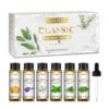 0efdb25a67805cb5 EUQEE 6 Bottles Floral Series Essential Oils Set For Diffuser Candle Making-Rose Lavender Ylang Ylang Jasmine Geranium Chamomile