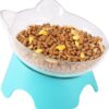 MILIFUN Raised Cat Food Bowls with Stand, Cat Dishes for Food or Water, Cat Tilted Bowl, Pet Dish with Stand
