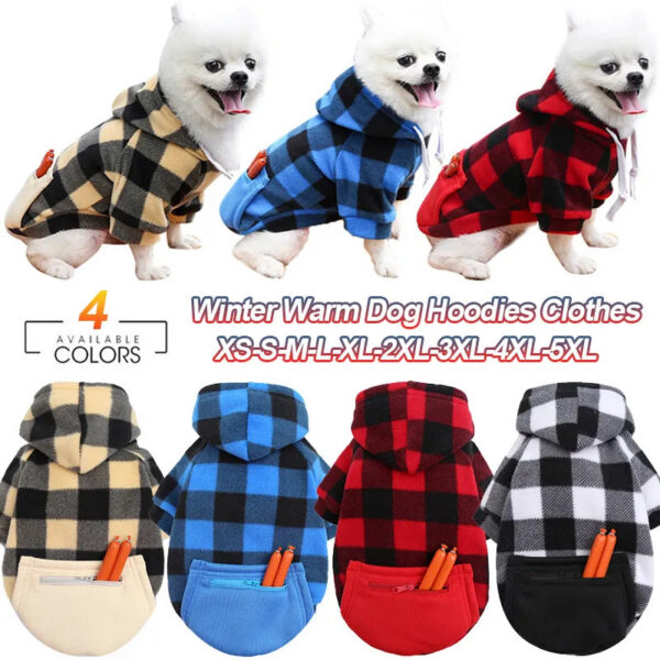 0f10de8df0f47508 Winter Warm Pet Clothes Soft Wool Dog Hoodies Outfit For Small Dogs Chihuahua Pug Sweater Clothing Puppy Cat Coat Jacket