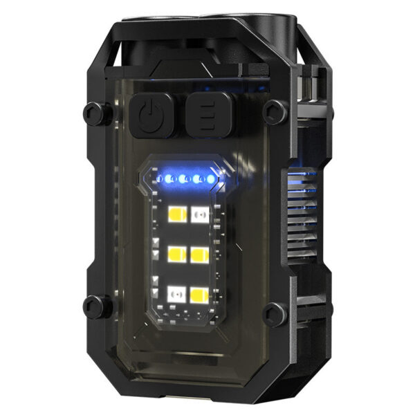 0f13aa3bd9fbb597 LED High Bright Flashlight Portable Mini Keychain Dual Light Source Outdoor Camping Fishing Multi-function Tool Torch Lamp